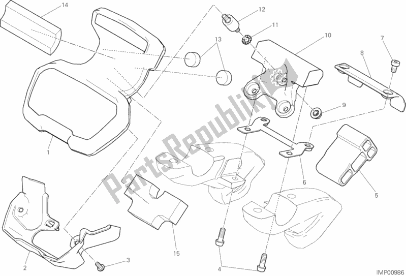 Todas as partes de Painel De Instrumentos do Ducati Diavel Xdiavel Sport Pack Brasil 1260 2018